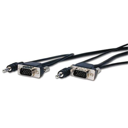 Comprehensive MVGA15P-P-6HR-A HR Pro Series Micro VGA HD15 Plug to Plug with Audio Cable 6ft MVGA15P-P-6HR/A